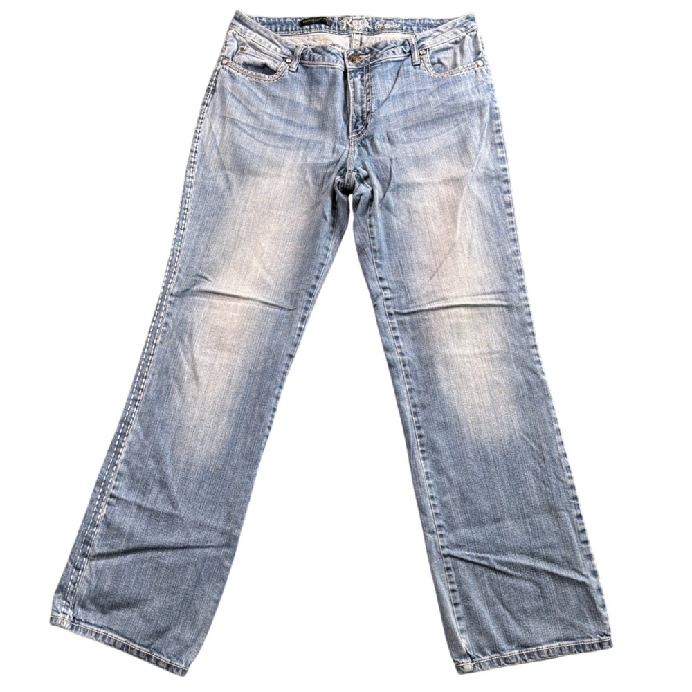 Rock 47 Wrangler Y2K Low Rise Bootcut Jeans Juniors 13/14 Western Cowgirl - Picture 2 of 12